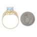 Yellow Gold Lab-Created Spinel Cocktail Solitaire Ring - 14k Pear 4.60ct