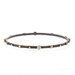 Armenta Crivelli Oxidized Station Diamond Bangle Bracelet 8" Ster 925 Gold 18k