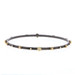 Armenta Crivelli Oxidized Station Diamond Bangle Bracelet 8" Ster 925 Gold 18k