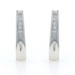 White Gold Diamond J-Hook Earrings - 14k Princess .60ctw Channel Set Pierced