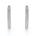 White Gold Pave Diamond Inside-Out Hoop Earrings - 18k Round 1.25ctw Pierced