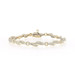 Yellow Gold Diamond Link Bracelet 7" - 10k Baguette 1.00ctw Ribbon