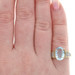 Yellow Gold Aquamarine Diamond Ring - 18k Oval 13.93ctw
