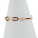 Yellow Gold Garnet Pearl Vintage Love Link Bracelet 7" - 14k Rd Point 5.88ctw