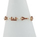 Yellow Gold Garnet Pearl Vintage Love Link Bracelet 7" - 14k Rd Point 5.88ctw