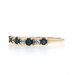 Yellow Gold Sapphire Diamond Band - 10k Round .32ctw Wedding Ring