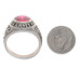 Vintage United States Army Men's Ring-925 Ruby Cabochon Military Lab-Created