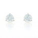 White Gold Diamond Stud Earrings - 14k Round Brilliant 2.60ctw GIA Pierced
