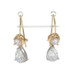 Yellow Gold Cubic Zirconias Dangle Earrings - 10k Pear 1.68ctw Pierced