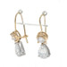 Yellow Gold Cubic Zirconias Dangle Earrings - 10k Pear 1.68ctw Pierced