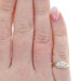Yellow Gold Diamond Art Deco Ring - 14k European Vintage