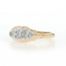 Yellow Gold Diamond Art Deco Ring - 14k European Vintage
