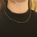 Yellow Gold Diamond by the Yard Necklace 19" -18k Round Brilliant .16ctw Station