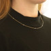 Yellow Gold Diamond by the Yard Necklace 19" -18k Round Brilliant .16ctw Station