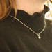Yellow Gold Diamond Heart Duo Cluster Pendant Necklace 18" - 14k Single .18ctw