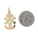 Yellow Gold Emerald Aztec Figure Solitaire Pendant - 18k Square .24ct