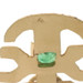Yellow Gold Emerald Aztec Figure Solitaire Pendant - 18k Square .24ct