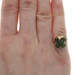 Yellow Gold Nephrite Jade Vintage Grape Cluster Cocktail Ring-10k Beads SZ 4 1/4