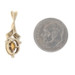 Yellow Gold Opal Solitaire Pendant - 14k Oval Cabochon .21ct
