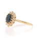 Yellow Gold Sapphire Diamond Halo Ring - 14k Oval 2.42ctw