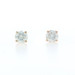Yellow Gold Diamond Stud Earrings - 14k Round Brilliant .95ctw Pierced