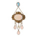 Yellow Gold Opal Pearl Edwardian Dangle Pendant - 10k Oval Cab 6.92ctw Antique