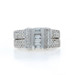 EFFY Diamond Cluster Cocktail Band - White Gold 14k Baguette 1.25ctw Ring