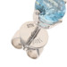 White Gold Blue Topaz Stud Earrings - 14k Round 1.20ctw Pierced