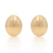 Yellow Gold Brushed Large Dome Stud Earrings - 14k Pierced