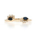 Yellow Gold Sapphire Diamond Enhancer Ring - 14k Marq .24ctw Wedding Band Guard