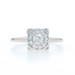 White Gold Diamond Vintage Halo Engagement Ring - 14k Round Brilliant .49ctw