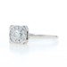 White Gold Diamond Vintage Halo Engagement Ring - 14k Round Brilliant .49ctw