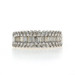 Yellow Gold Diamond Cluster Band - 10k Round Brilliant & Baguette 1.00ctw Ring