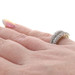 Yellow Gold Diamond Cluster Band - 10k Round Brilliant & Baguette 1.00ctw Ring
