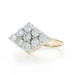 Yellow Gold Diamond Cluster Cocktail Ring - 14k Round Brilliant 1.43ctw