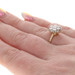 Yellow Gold Diamond Cluster Ring - 14k Round Brilliant 1.12ctw Floral