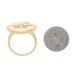 Yellow Gold Mother of Pearl Diamond North Star Cocktail Halo Ring 18k Celestial