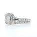 LEO Diamond Halo Engagement Ring Wed Band White Gold 14k First Light 1.04ctw GSI