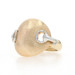 Yellow Gold Brushed Dome Statement Ring - 14k Geometric