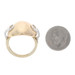 Yellow Gold Brushed Dome Statement Ring - 14k Geometric