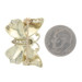 Yellow Gold Diamond Enamel Butterfly Brooch - 14k Round .30ctw Nature Pin