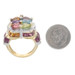 Bellarri Amethyst Topaz Peridot Cocktail Ring YellowGold 18k Cushion 8.00ctw Sz7