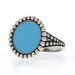 Lagos Maya Blue Ceramic Statement Ring - Sterling Silver 925