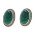 Sterling Malachite Southwestern Large Stud Earrings 925 Oval Cabochon Pierced