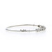 White Gold Diamond Bangle Bracelet 7" - 14k Round Brilliant .25ctw