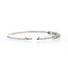 White Gold Diamond Bangle Bracelet 7" - 14k Round Brilliant .25ctw