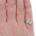 White Gold Diamond Cluster Bypass Ring - 14k Round Brilliant 1.10ctw