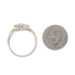White Gold Diamond Cluster Bypass Ring - 14k Round Brilliant 1.10ctw