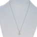White Gold Diamond Cluster Halo Pendant Necklace 17 3/4" - 10k Round .33ctw