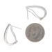 White Gold Diamond J-Hoop Earrings 14k Round Brilliant .72ctw Pierced